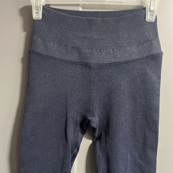 Spiritual Gangster Metta Ribbed Compression Ankle Leggings Blue Size X-Small - Picture 2 of 7